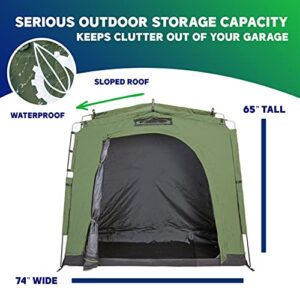 YardStash Bike Storage Tent Lightweight, Outdoor, Portable Shed Cover for Bikes, Lawn Mower, Garden Tools for Waterproof, Durable Tarp to Protect from Rain & Wind, Spring Cleaning Essential