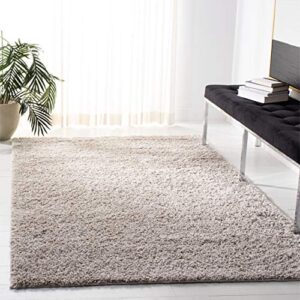 safavieh arizona shag collection 8′ x 10′ linen asg820d solid non-shedding living room bedroom dining room entryway plush 1.6-inch thick area rug