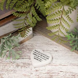 Lighthouse Christian Products Friendships are Sweet Scripture Heart 2.25 x 2.25 Cast Stone Plaque