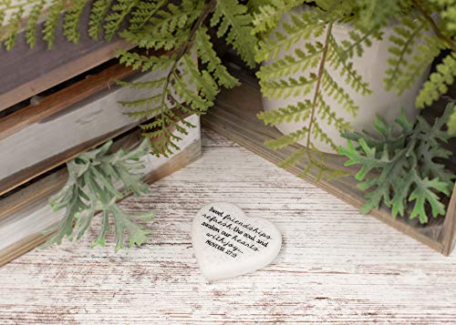 Lighthouse Christian Products Friendships are Sweet Scripture Heart 2.25 x 2.25 Cast Stone Plaque