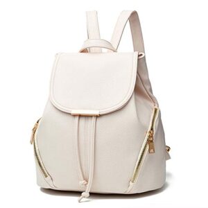 karresly backpack purse for women pu leather rucksack purse ladies casual shoulder cute bag(white)