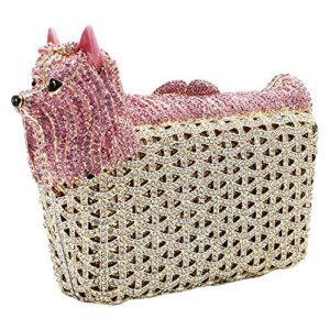 womens shoulder evening-bag chain wedding luxury ladies clutch-purse diamond handbag horse pink gold
