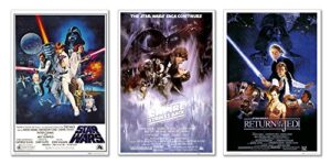 star wars original trilogy classics posters, 3 full size posters, size each 24×36