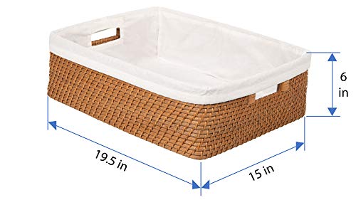 KOUBOO 1060054 Laguna Liner, Honey-Brown Rattan Shelf Basket