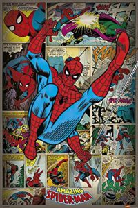 spider-man retro comic poster, size 24×36