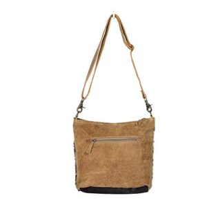 Myra Bag Double Zipper Two-Tone Cowhide Shoulder Bag S-1290