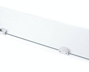 BSM Marketing 600mm (24 inches) by 150mm (6 inches) Glass Shelf for Bathroom, Kitchen Bedroom