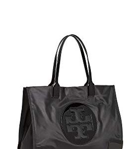 Tory Burch Women's Ella Patent Tote, Black, One Size