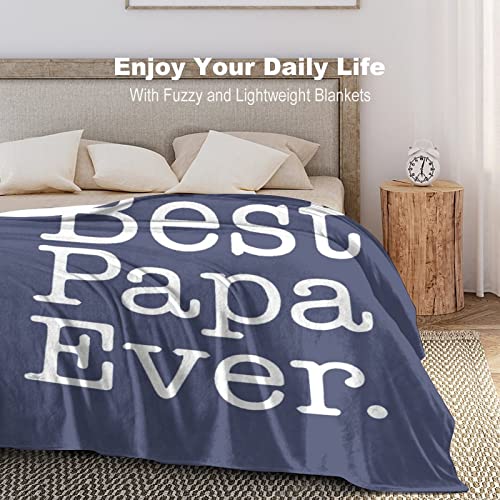 Carwayii Papa Blanket Gifts for Dad, Fleece Blanket Gifts for Father from Daughter, Son, Wife,Girlfriend, Flannel Throw Blanket Gift for Birthday, Fathers Day 50''X60''