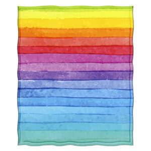 Levens Rainbow Blanket Colorful Soft Warm Print Throw Blanket for Girl Women Kids Gift 50"x60"