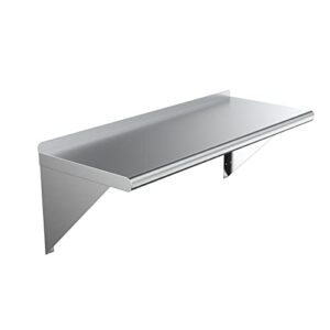 amgood 14″ x 36″ stainless steel wall shelf | metal shelving | garage, laundry, storage, utility room | restaurant, kitchen | food prep | nsf certified