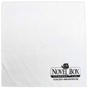 Novel Box Medium Glass Top Black Leatherette Jewelry Display Case + 15 Count Jar Insert Tray in Black + Custom NB Pouch