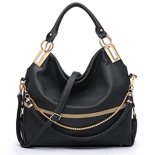 Dasein Women Purses Handbags Fashion Hobo Bags Vegan Leather Purse Ladies Handbag Casual Tote Rhinestone Satchel Shoulder Bag