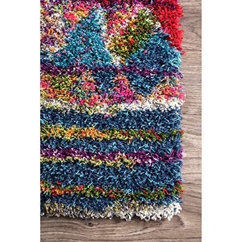 nuLOOM Leisha Moroccan Shag Area Rug, 5' 3" x 7' 6", Multi