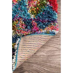 nuLOOM Leisha Moroccan Shag Area Rug, 5' 3" x 7' 6", Multi