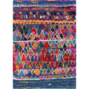 nuLOOM Leisha Moroccan Shag Area Rug, 5' 3" x 7' 6", Multi