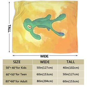 Classic Bold and Brash Travel Blanket Squidward Soft Lightweight Fleece Flannel Throw Blanket 80"x60"