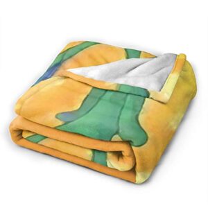 Classic Bold and Brash Travel Blanket Squidward Soft Lightweight Fleece Flannel Throw Blanket 80"x60"