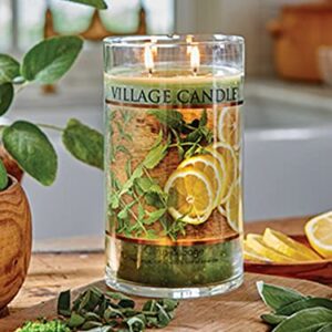 Village Candle Citrus & Sage Large Tumbler Scented Candle, 19 oz, Green