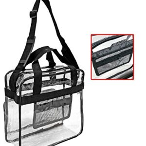 Bravo Enterprise Deluxe Stadium Approved Clear Tote Bag Adjustable Shoulder Padded Strap Handles