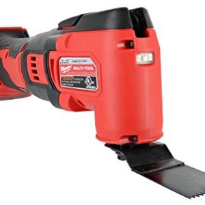 Milwaukee 2626-20 M18 18V Lithium Ion Cordless 18,000 OPM Orbiting Multi Tool with Woodcutting Blades and Sanding Pad with Sheets Included (Battery Not Included, Power Tool Only)