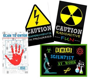 scientist science party supply decorations invites favors (poster decor)