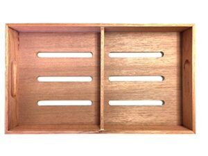 f.e.s.s. fess storage versatility cedar tray with adjustable divider