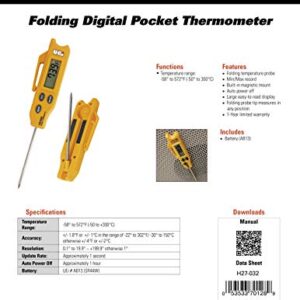 UEi Test Instruments PDT650 Folding Pocket Digital Thermometer,Yellow