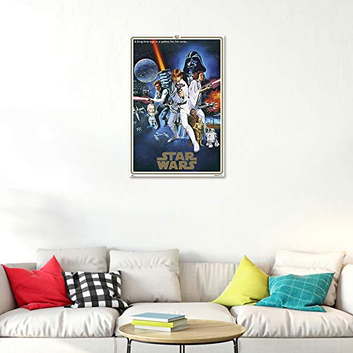 POSTER STOP ONLINE Star Wars Episode IV - A New Hope - Movie Poster/Print (40th Anniversary Gold Border Edition - Regular Style C) (Size 24" x 36")