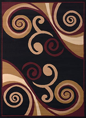 United Weavers Dallas Billow Rug - Burgundy, 2x8 Runner, Modern Jute Indoor Area Rug with Scrollwork Pattern