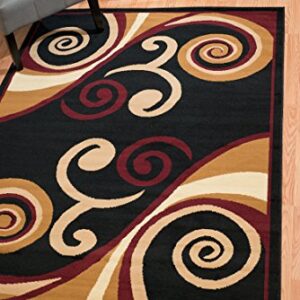 United Weavers Dallas Billow Rug - Burgundy, 2x8 Runner, Modern Jute Indoor Area Rug with Scrollwork Pattern