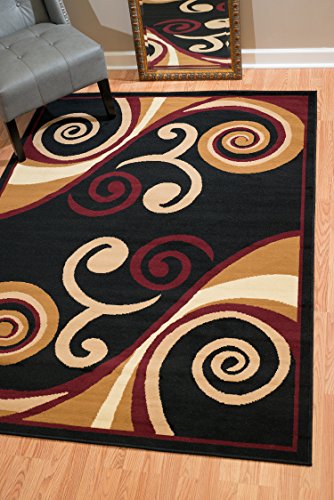 United Weavers Dallas Billow Rug - Burgundy, 2x8 Runner, Modern Jute Indoor Area Rug with Scrollwork Pattern