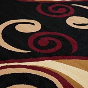 United Weavers Dallas Billow Rug - Burgundy, 2x8 Runner, Modern Jute Indoor Area Rug with Scrollwork Pattern