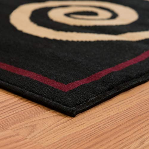 United Weavers Dallas Billow Rug - Burgundy, 2x8 Runner, Modern Jute Indoor Area Rug with Scrollwork Pattern