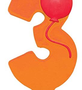Creative Converting Numerical Balloon Candle, 3", Orange
