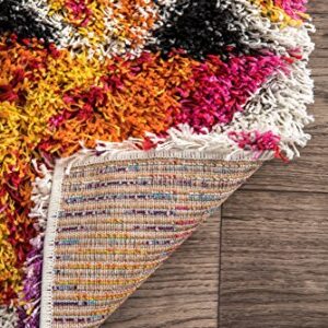 nuLOOM Zhora Moroccan Shag Area Rug, 5' 3" x 7' 6", Multi