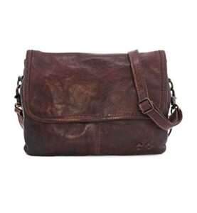 bed|stu women’s ziggy leather crossbody bag (teak rustic)