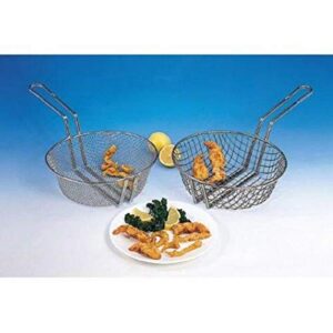 american metalcraft cbf9 culinary basket, fine mesh, tinned steel, 9″ handle, 9″ dia., 3″ h