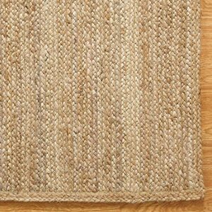 Superior Hand Woven Natural Fiber Reversible High Traffic Resistant Braided Jute Area Rug, 8' x 10'