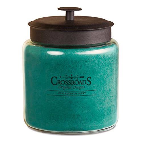 Crossroads Eucalyptus Mint Scented 4-Wick Candle, 96 Ounce