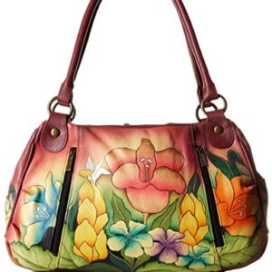 Anna by Anuschka womens 8064 Shoulder Handbag, Mediterranean Garden, One Size US