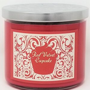 Red Velvet Cupcake Candle Soy Wax Candle ~ Large 3 Wick Candle (Large 3 Wick Jar)