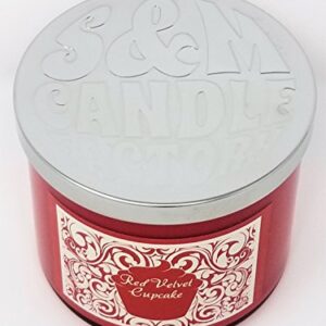 Red Velvet Cupcake Candle Soy Wax Candle ~ Large 3 Wick Candle (Large 3 Wick Jar)