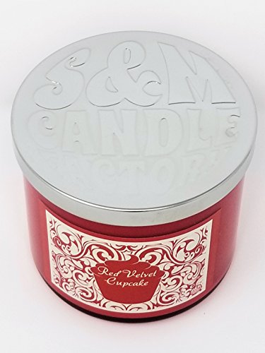 Red Velvet Cupcake Candle Soy Wax Candle ~ Large 3 Wick Candle (Large 3 Wick Jar)