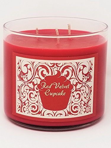 Red Velvet Cupcake Candle Soy Wax Candle ~ Large 3 Wick Candle (Large 3 Wick Jar)