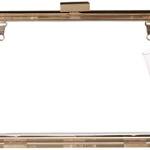 Jessica McClintock Women's Lucinda Lucite Clutch w/Pouch, Rose Gold