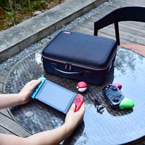 Diocall Deluxe Carrying Case Compatible with Nintendo Switch and Switch OLED 2021, Travel Bag Fit Switch Pro Controller