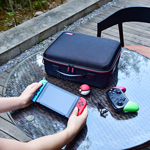 Diocall Deluxe Carrying Case Compatible with Nintendo Switch and Switch OLED 2021, Travel Bag Fit Switch Pro Controller