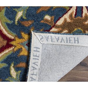 SAFAVIEH Heritage Collection 2' x 3' Camel / Blue HG653A Handmade Traditional Oriental Premium Wool Accent Rug