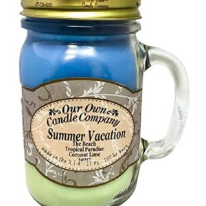 Our Own Candle Company Summer Vacation Scented 13 Ounce Mason Jar Candle